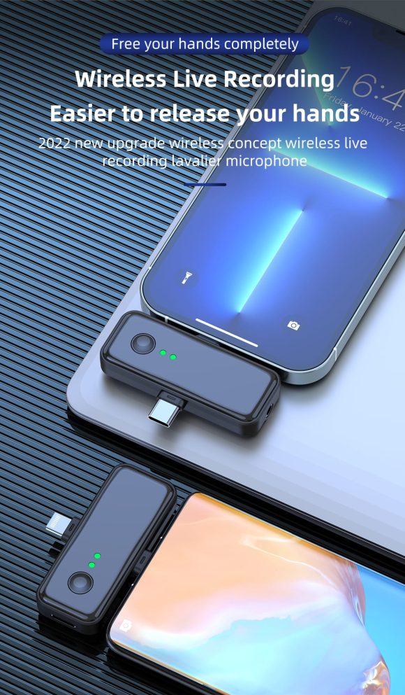 Micrófono Inalámbrico Doble Sx31 Color Negro - Compatible iPhone/Android - Imagen 6
