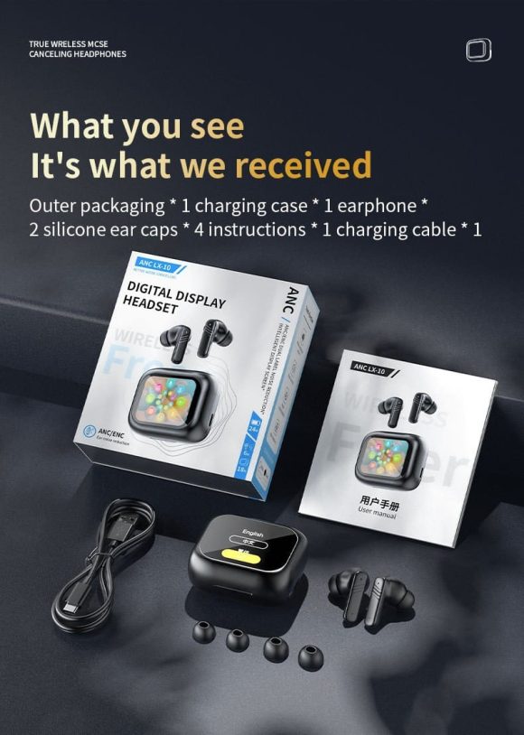 Auriculares inalámbricos M6 con pantalla táctil a Color - Imagen 6