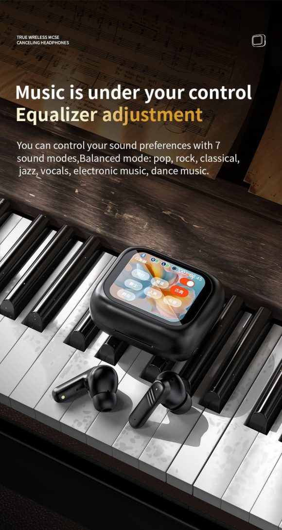 Auriculares inalámbricos M6 con pantalla táctil a Color - Imagen 4