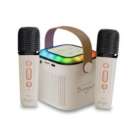 PARLANTE MY LIL FIRST SINGER LUZ RGB 2 MIC INALÁMBRICO WHITE MLAB