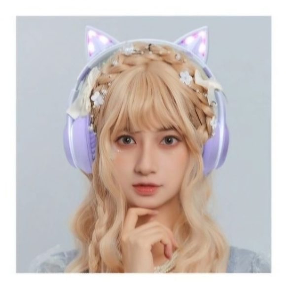 Auriculares grande VZV-23M CAT ROSA - Imagen 2