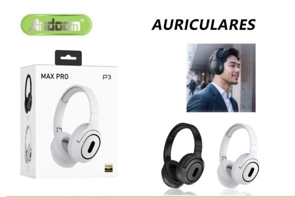 Auriculares grande MAX PRO P3 BLANCO - Imagen 2