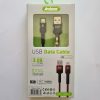USB DATA CABLE 3,0A MAX CURRENT, color negro Lightning