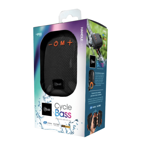 Parlante Bluetooth TWS Cycle Bass 5W Mlab para bicicleta y moto en La Serena y Coquimbo, ideal para aventuras en la Cuarta Región.
